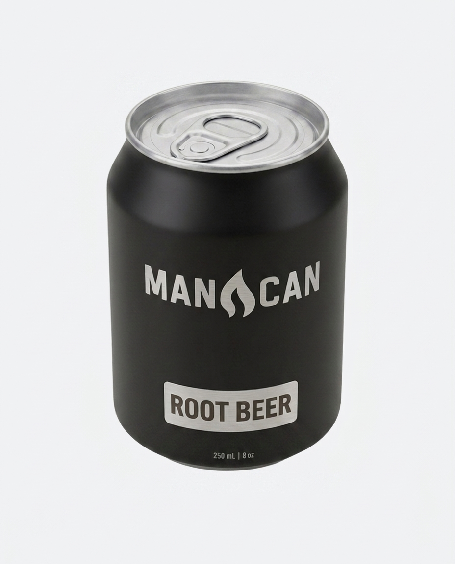 ManCan Root Beer candle