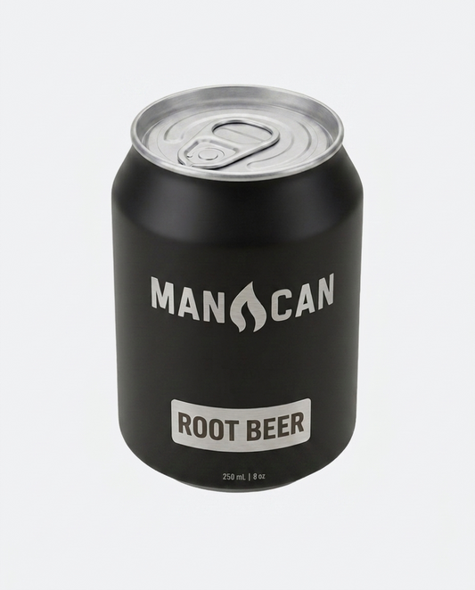 ManCan Root Beer candle
